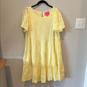 Lilly Pulitzer Yellow Linen Dress NWT